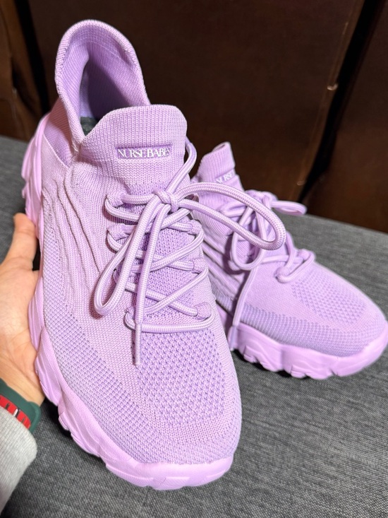 nurse babes Shoes - Women's Lavender Athletic Sneakers